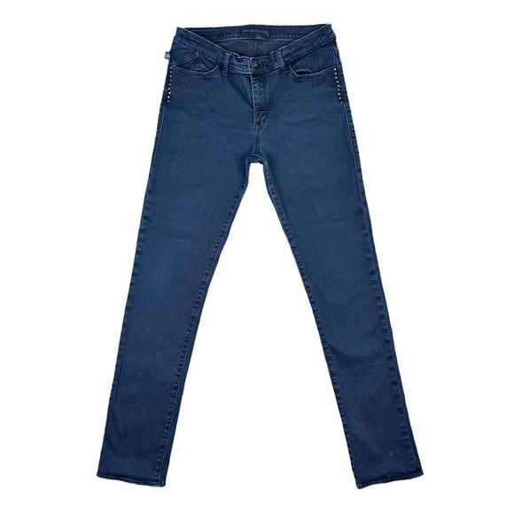 Rock & Republic Berlin Dark Blue Studded Skinny Jeans - Size 14 - Picture 1 of 8